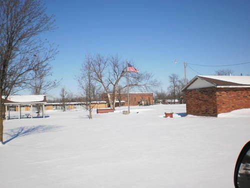 Scammon City Park covered in snow