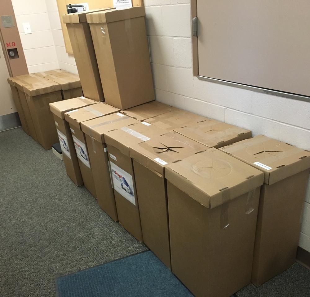 Sealed boxes of prescription drugs from Drug Take Back Event