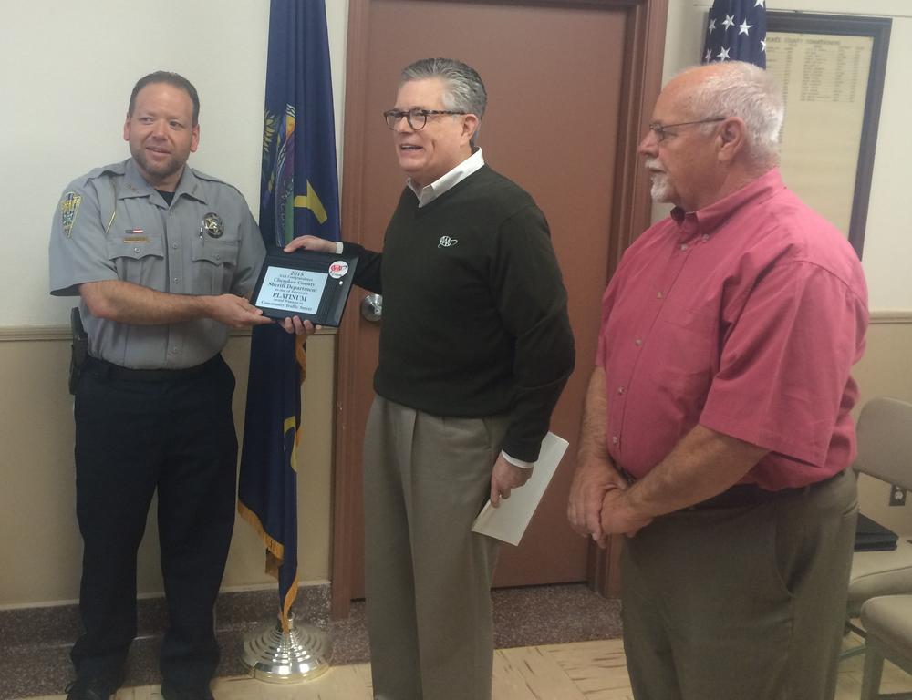 Sheriff Groves accepts AAA Community Traffic Safety Award